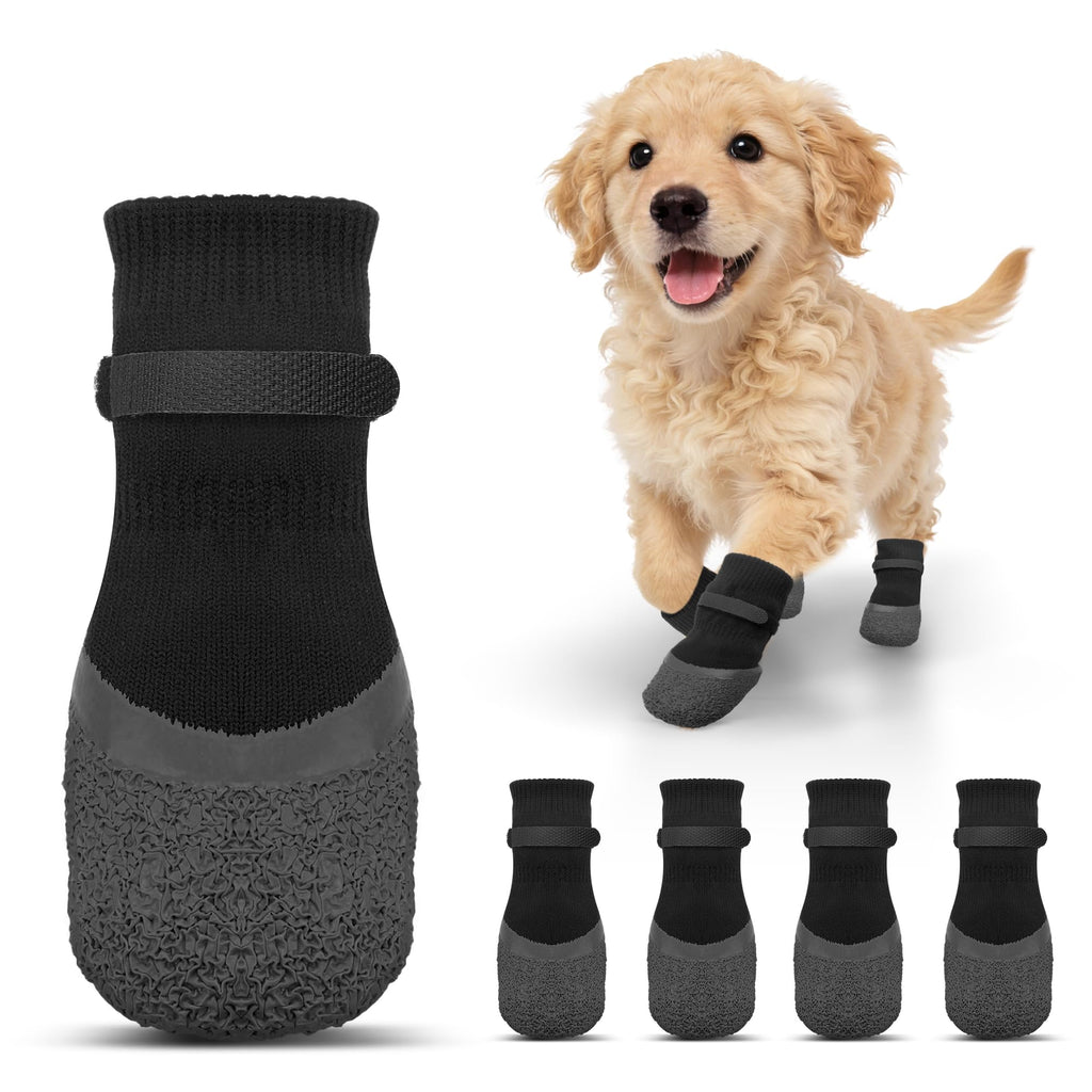 Chaussettes antidérapantes pour chiens pour planchers de bois franc pour empêcher les pattes de colle