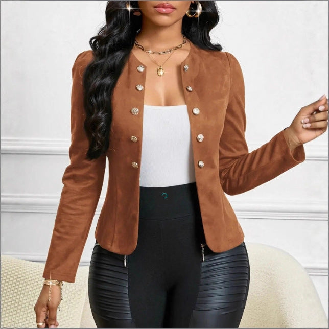 Veste à manches longues à deux manches pour femmes sans doublure