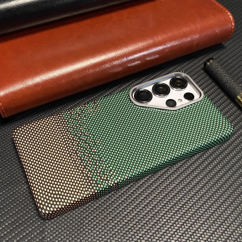 Coucher de soleil Moonlight Carbon Fiber Pattern Kevlar Pattern Aspiration magnétique Prote résistant à la chute