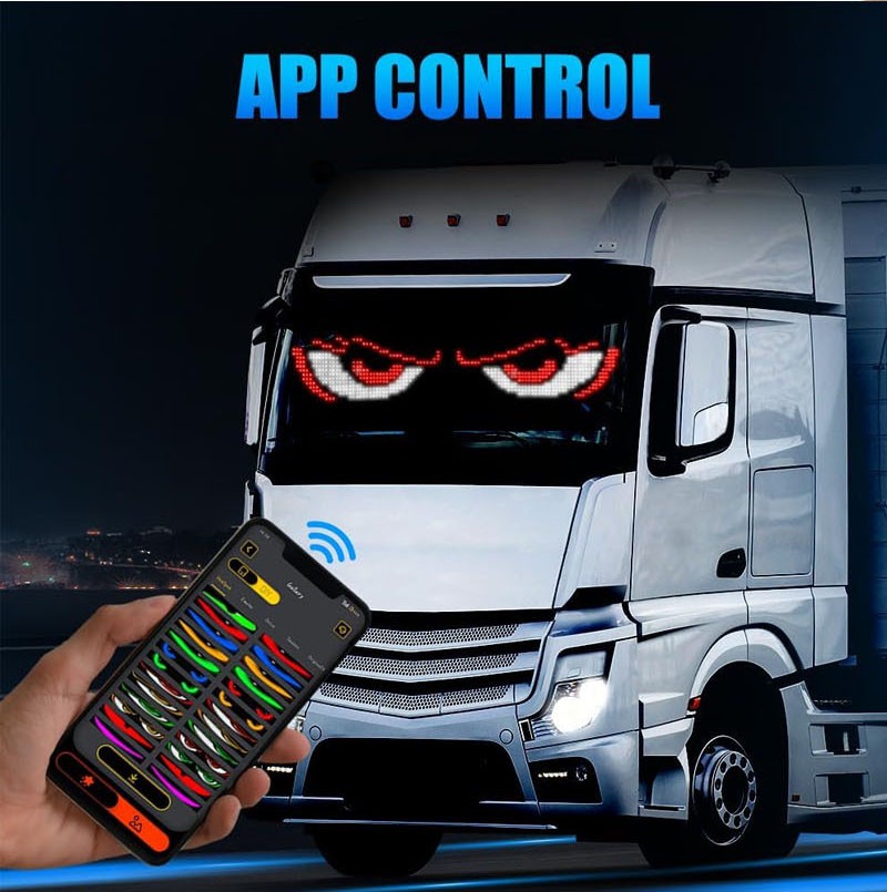 12x59CM Pour Camion-Specific Devil's Eye LED-Screen voiture lumière des yeux lampe dynamique