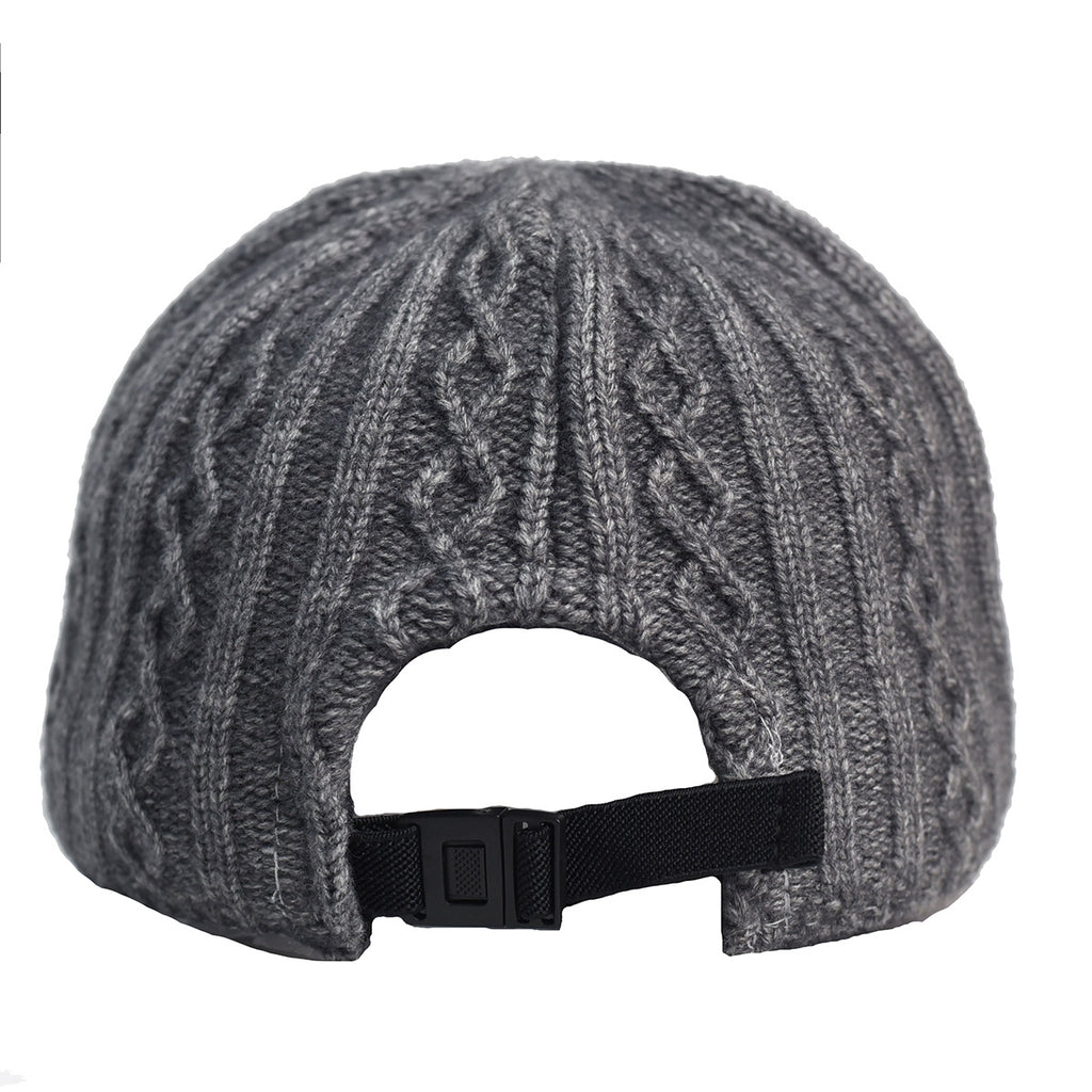Knitting Laine Cap de baseball Coréen chaud de couleur solide plaque de lumière Peaked Cap