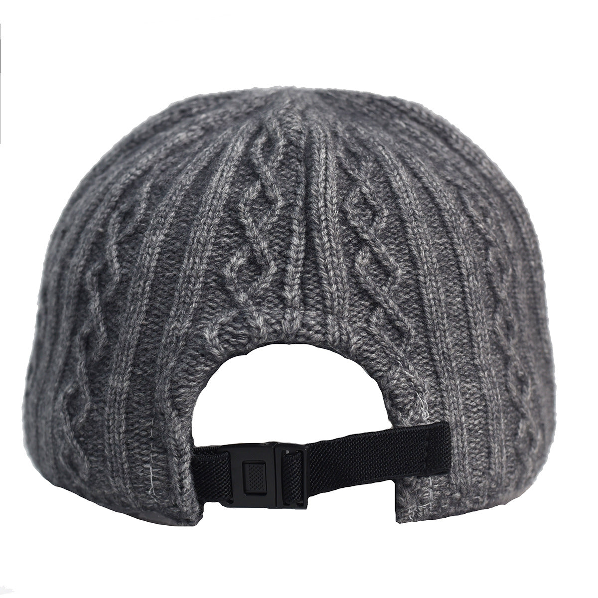 Knitting Laine Cap de baseball Coréen chaud de couleur solide plaque de lumière Peaked Cap