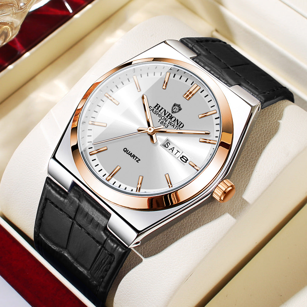 Léger Luxury Casual Business Quartz Watch Hommes