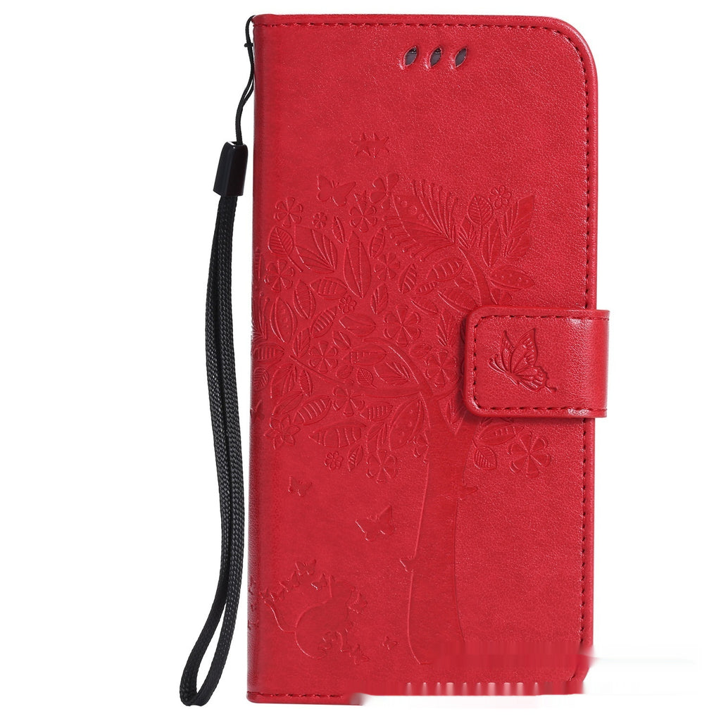 S23 Boite de téléphone mobile pour chat et arbre