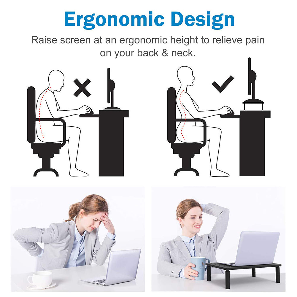 Bureau de rehaussement de l'affichage Bureau d'ordinateur Notebook Refroidissement Rack de bureau