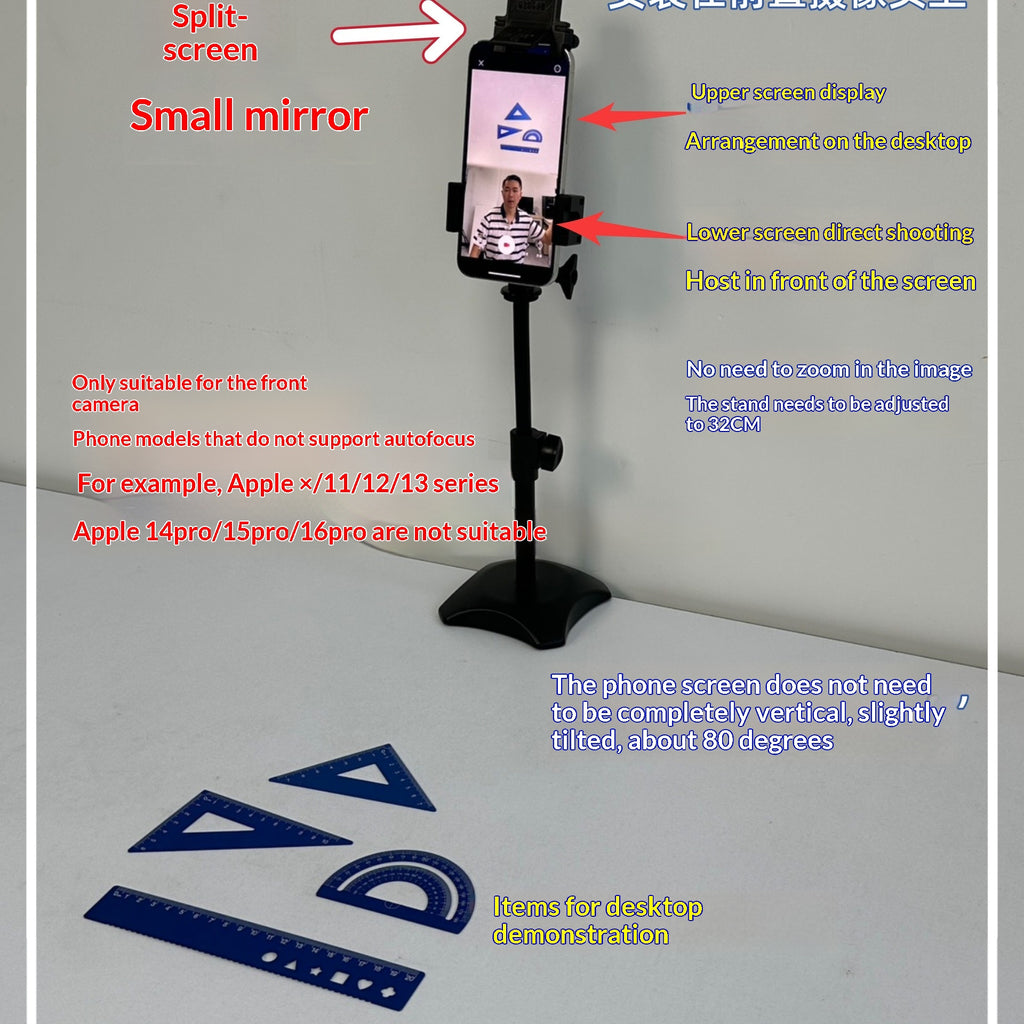 Téléphone Selfie Rétroviseur à écran partagé