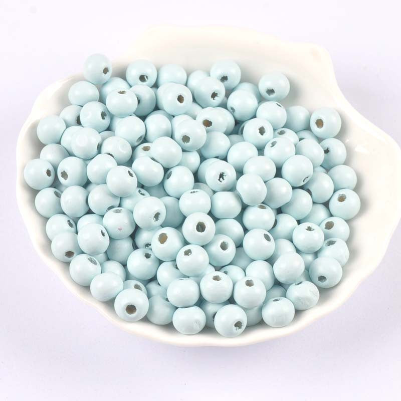 Accessoires de couleur de perles en bois