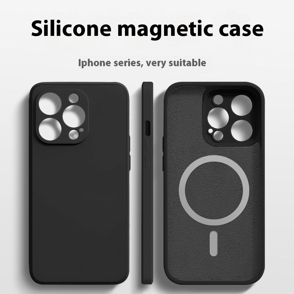 Boîtier de téléphone magnétique en silicone liquide