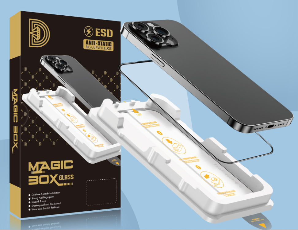 HD Magic Box Chambre sans poussière Téléphone écran en verre trempé