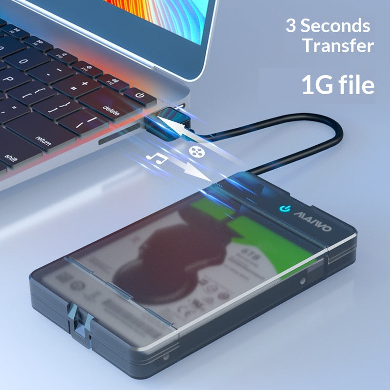 Enclos de disque dur externe en plastique universel