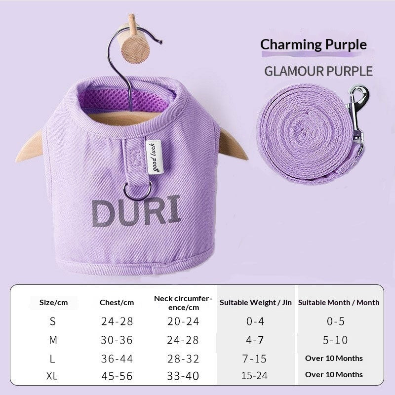 PrintempsÉté Respirant Denim Pet laisse