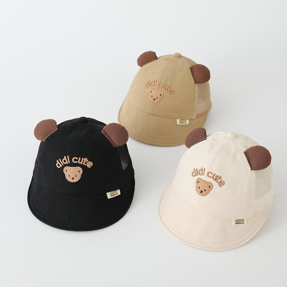 Garçons et filles d'été Net écharpe respirante ours mignon brodé multi-pots enfants
