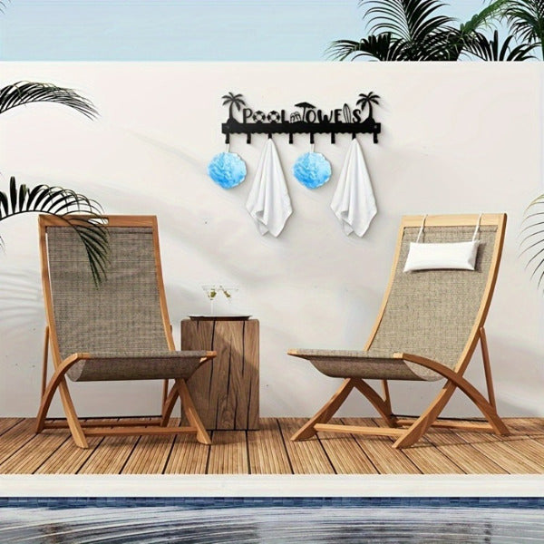 CIFbuy1 PC Un sac de serviette de piscine moderne très pratique en fer fait main avec 8 crochets