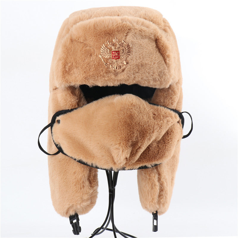 Ushanka Hommes et femmes Imitation Lapin fourrure extérieure Earmuffs Chapeau