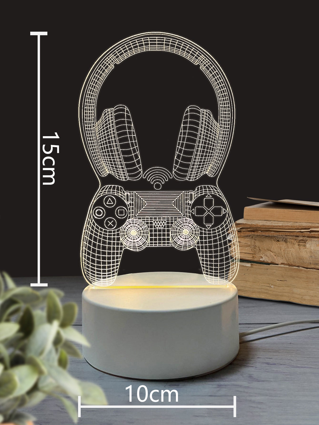 3Dd petite lampe de nuit LED lumière USB lumière ambiance lumineuse chambre