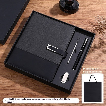 Carnet de notes d'affaires en cuir souple Ensemble cadeau de haute qualité