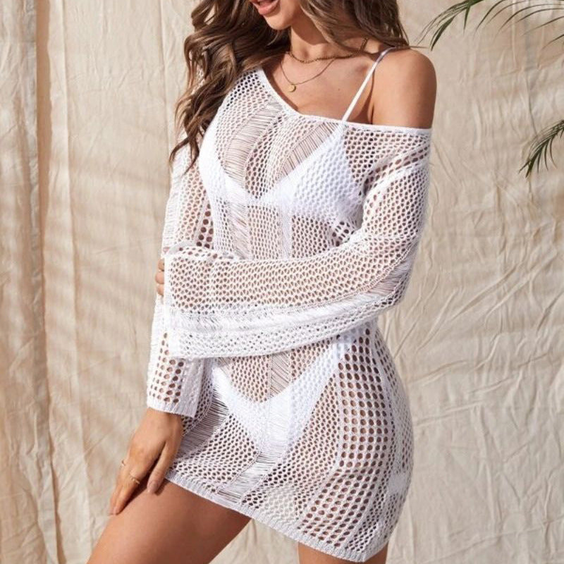 Coiffé Hollow Sans dos Sexy Long Sleeve Narrow Bikini Maillot Blouse Femmes