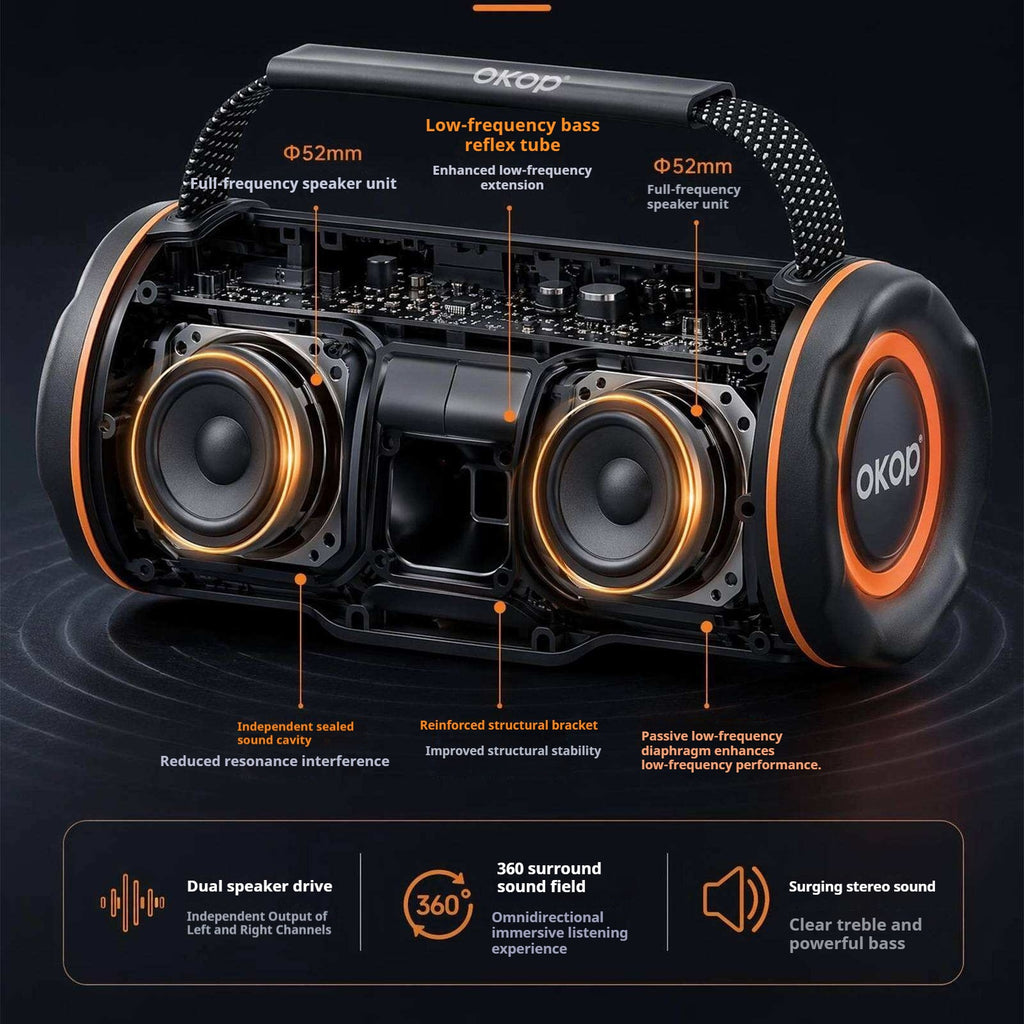 KP-864 Bluetooth haut-parleur Portable modèle avec puissant Fente de carte son TWS pairing and Bass