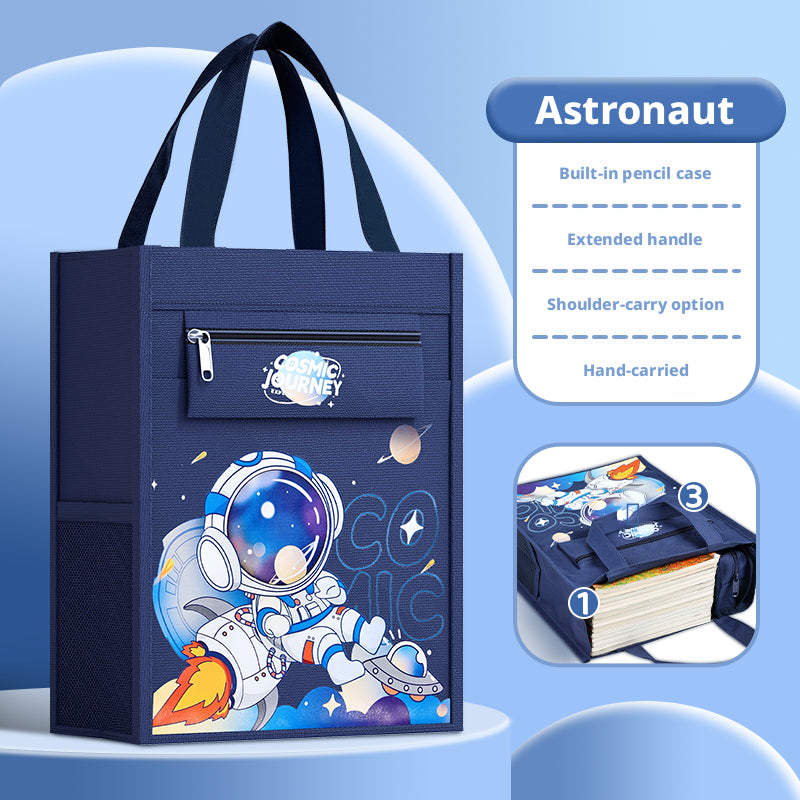 Sac de tutorat portatif-astronaute style vertical-navy bleu-Oxford tissu-1 pièce