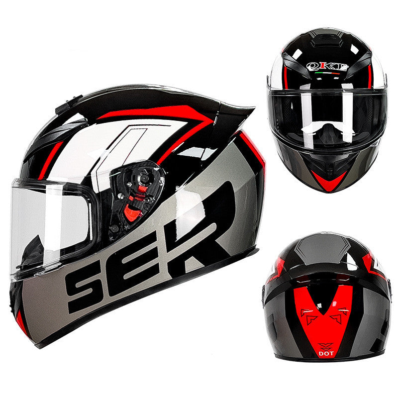 Casque de moto électrique de la personnalité d'hiver homme et femme