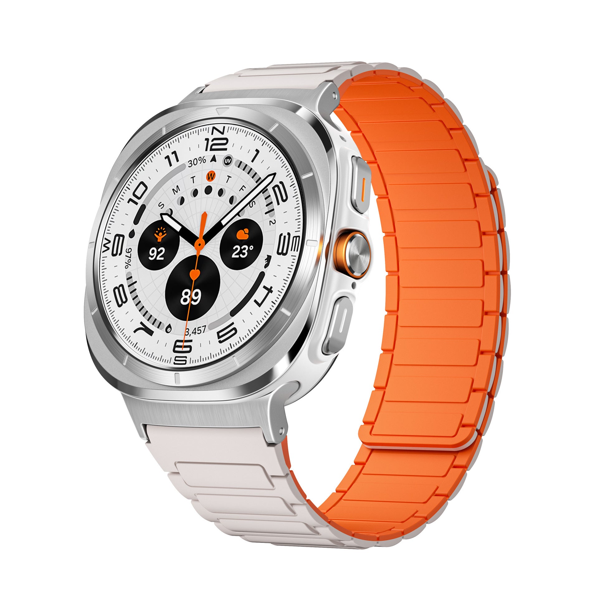 Bracelet de montre magnétique bicolore en silicone