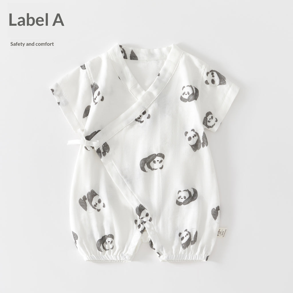 Été mince Air conditionné Vêtements Bébé Onesie manches courtes