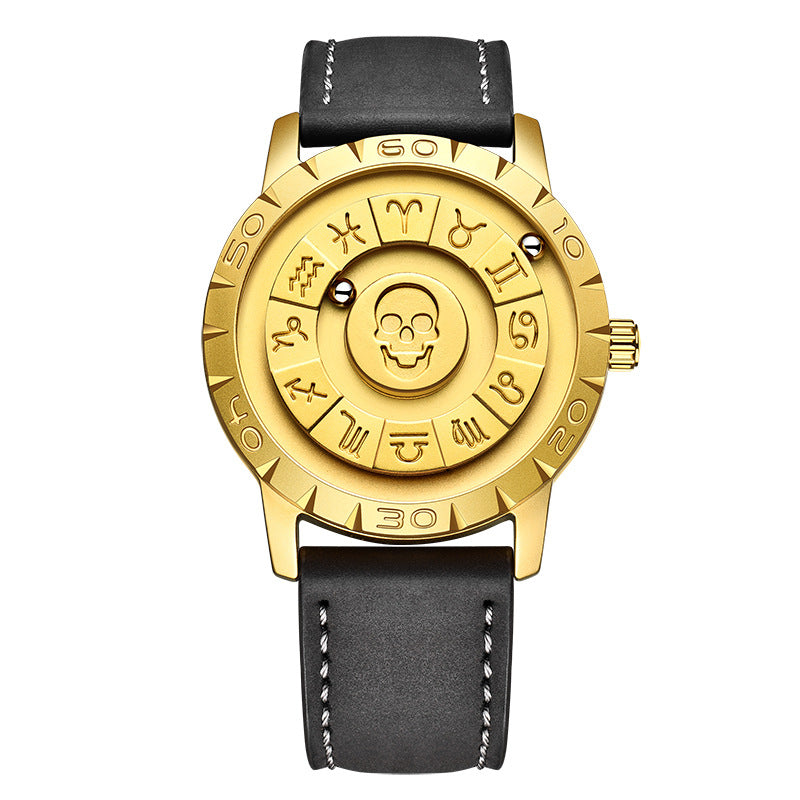 Montre de suspension magnétique pour hommes Montre de quartz créative