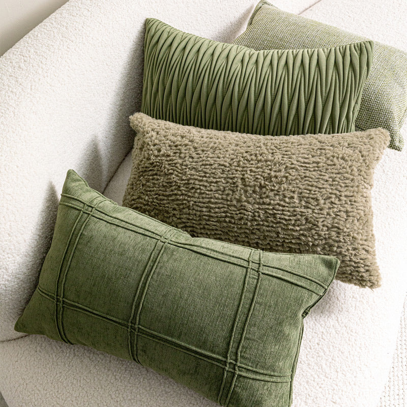 Oreiller lombaire vert Minimiste de style nordique Canapé dossier Coussin
