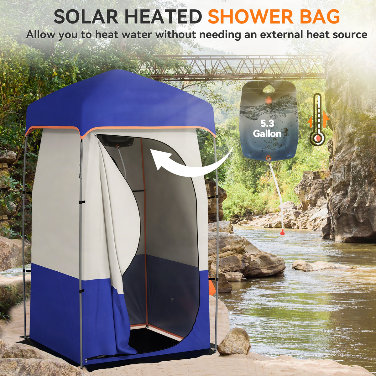 Camping shower tent