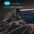 Kit d'harnais pour barre de lumière LED 280W 12V 40A Power Relay Fuse On Off Interrupteur 10ft Longueur U