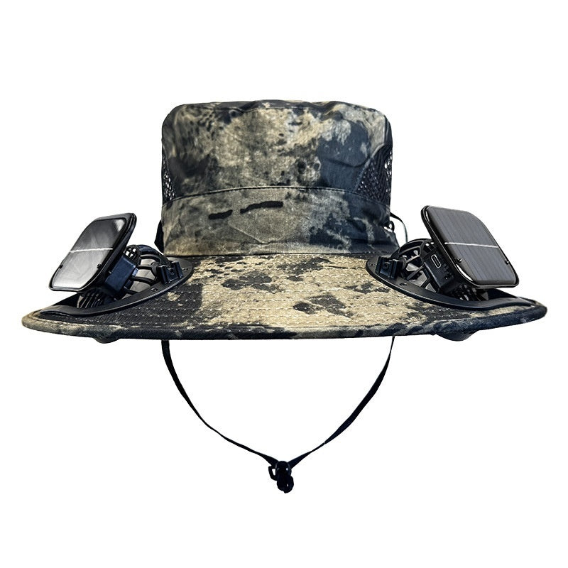 Chapeau d'éventail de pulvérisation Cooling Sunshade Chapeau Fisherman