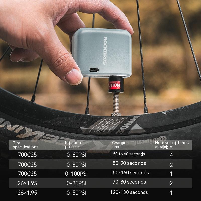 Mini pompe à pneus électrique Portable haute pression American French Valve Road Mountain Bike Ri