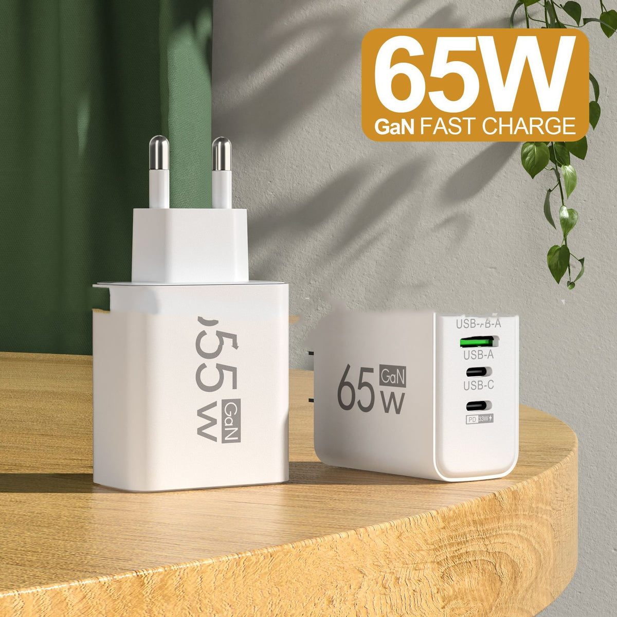 Square Frosted Multi-Port Cell Phone Charger