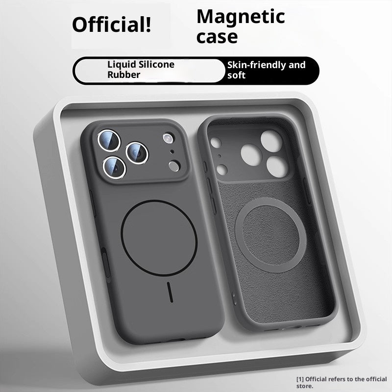 Applicable à 17 Fine Circle Magnetic Phone Case Silicone liquide