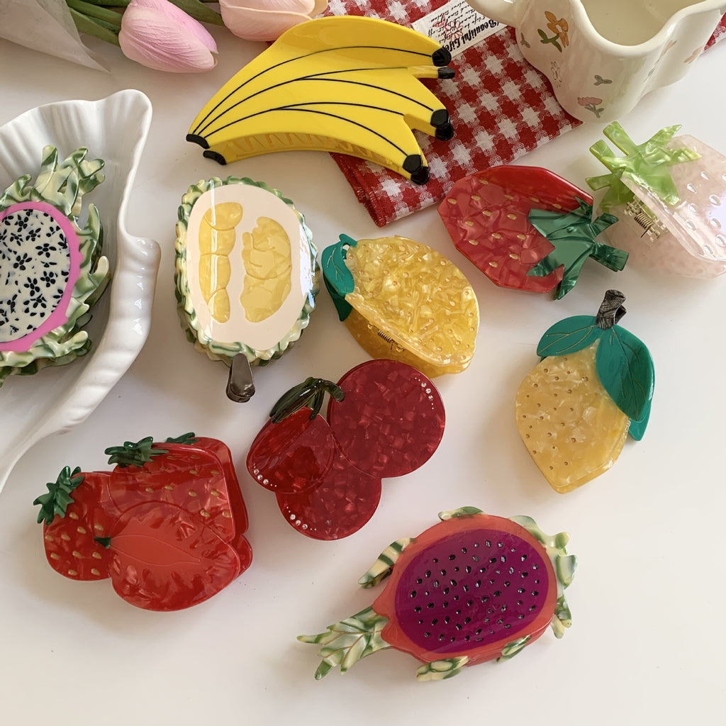 Poignée de fruits Accessoires pour cheveux acétate minoritaire