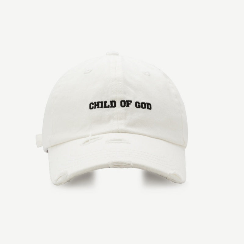 Casquette hip-hop de style rue avec un trou et une broderie anglaise