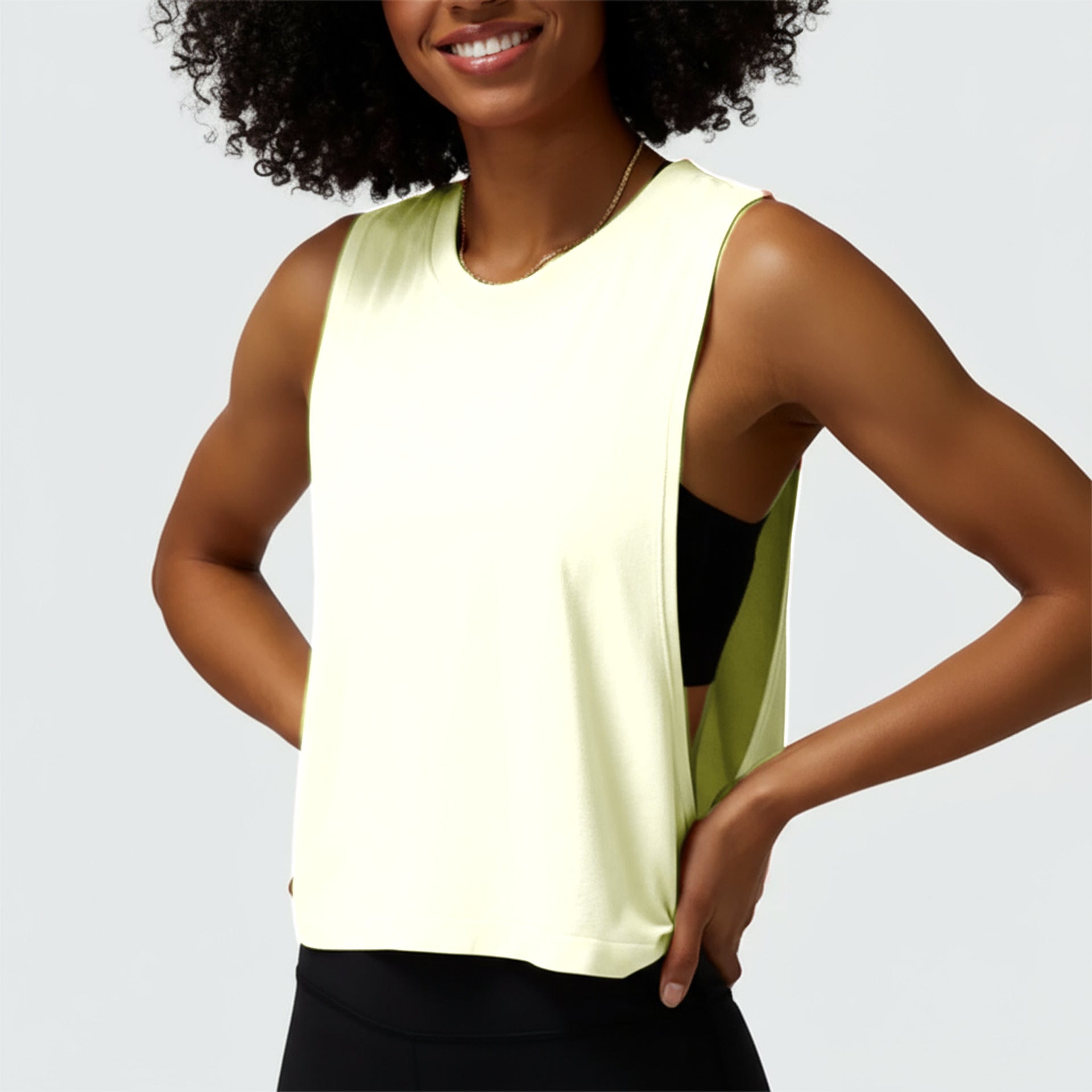 Loose Sleeveless Blouse Sports Veste d'été pour femmes Clo de course respirant léger