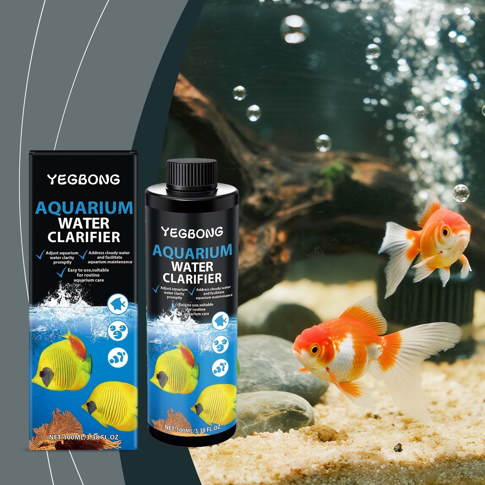 Yegbong Fish Tank Cleaner est approprié pour le nettoyage des aquariums d'eau douce et rend facile