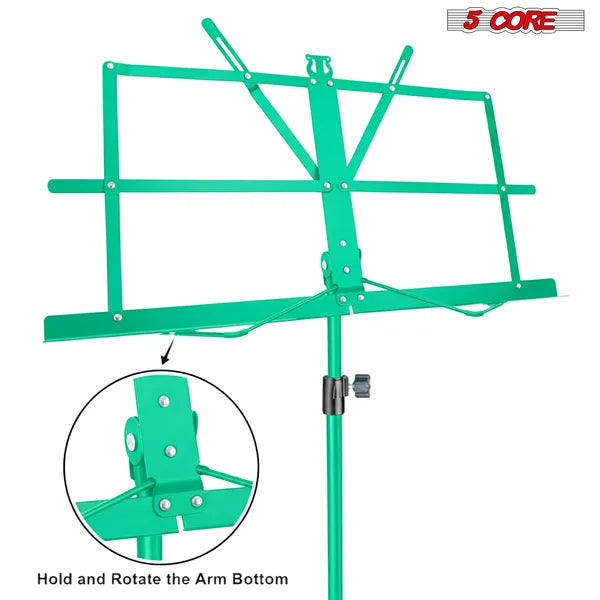 5 Core Music Stand réglable 57" Supports de livres de bureau Support de feuille Tout le livre métallique portable