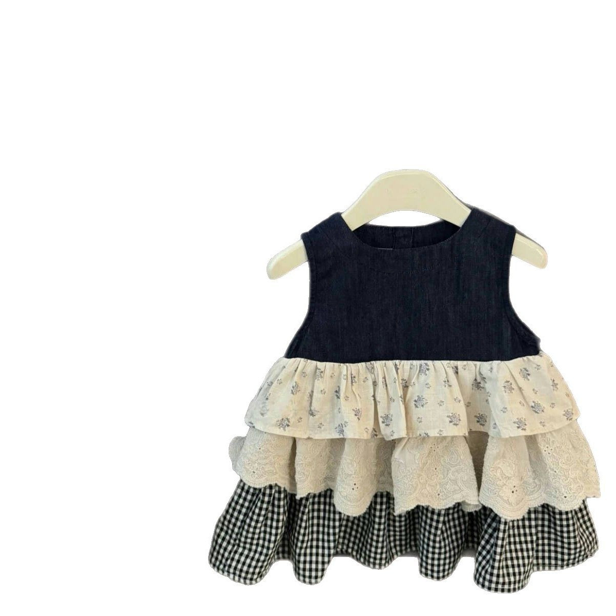 Robe de pansement de la jupe de denim sans manches