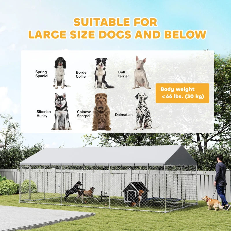 Kennel de chien extérieur robuste avec toit imperméable
