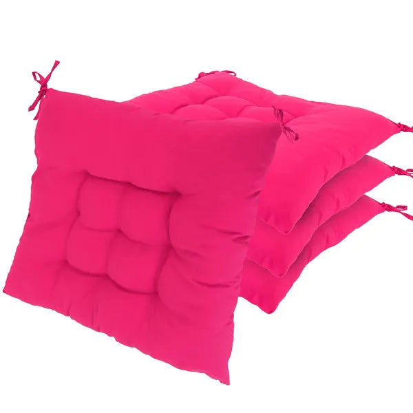 Coussin de chaise 4Pcs 17.72x17.72x2.37in Soft Tie sur les tapis carrés pour la maison