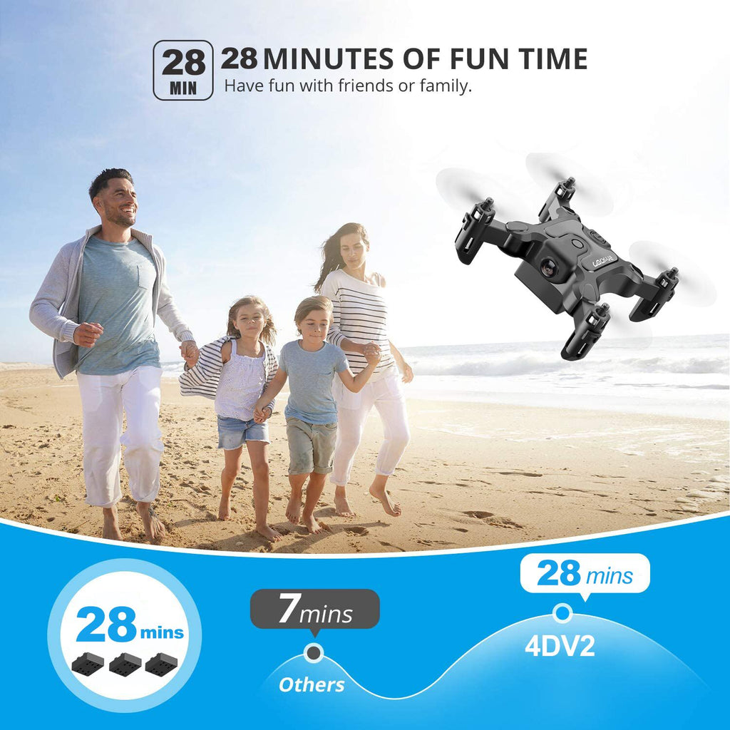 DE V2 Mini Drone Selfie WIFI FPV Avec caméra HD pliable bras RC Quadcopter Toy