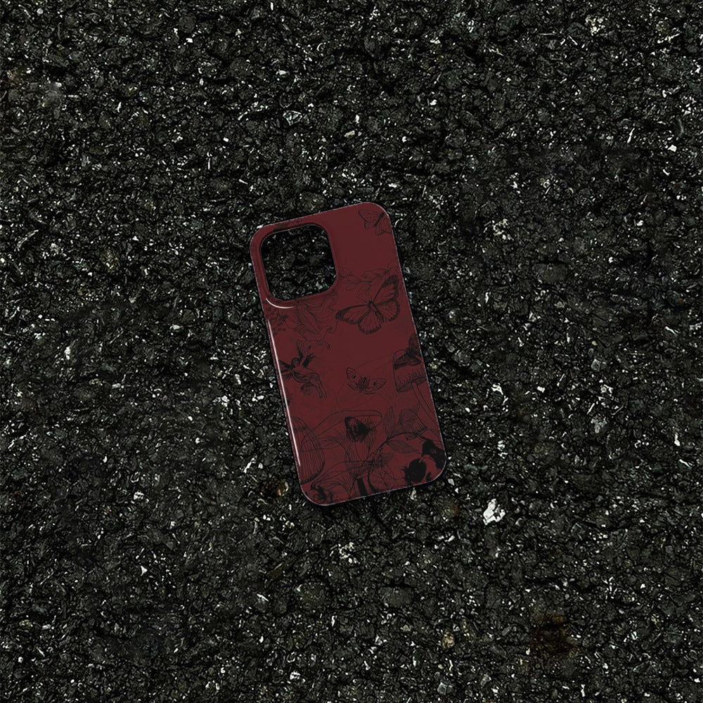 Retro Butterfly Flower Stain Telephone Case résistant