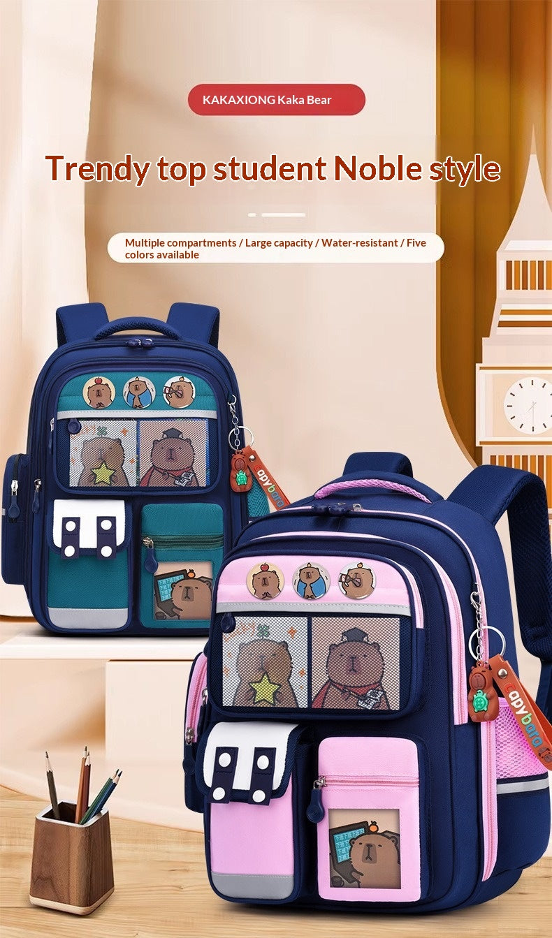 Sac à dos Capybara pour les élèves de l'école primaire Sac à dos de l'école légère