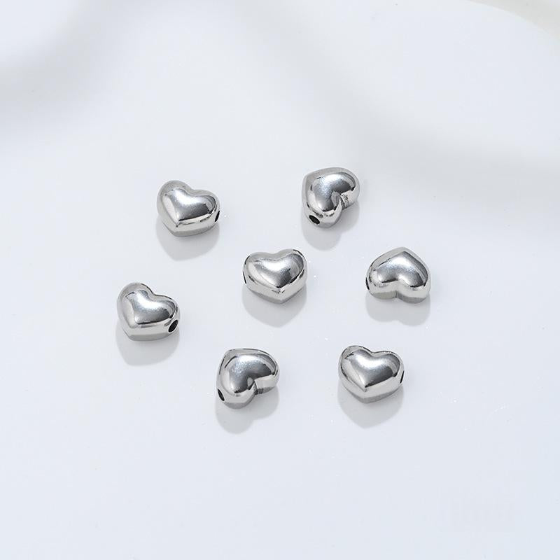 Pendentif d'espacement de coeur double face pour bracelet bricolage