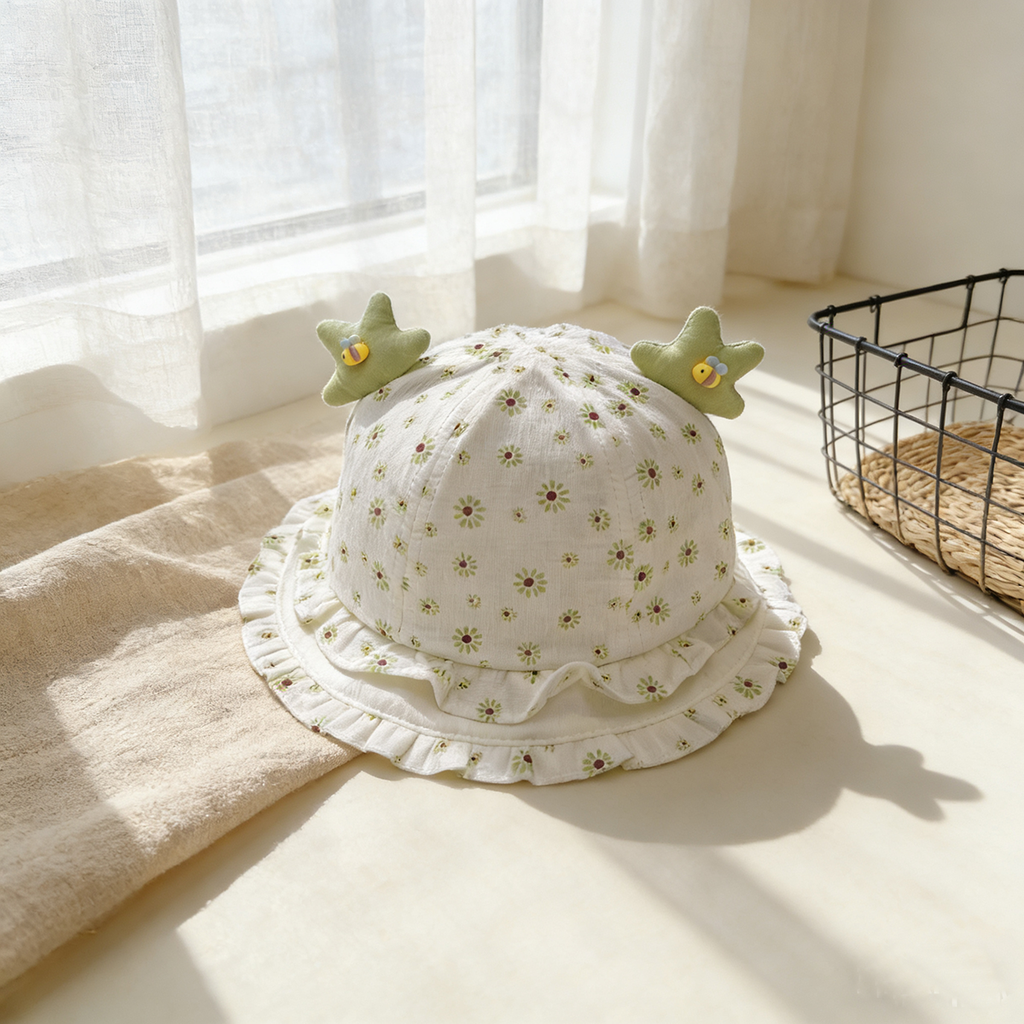 Chapeau de pêcheur doux et occasionnel, imprimé pour enfants