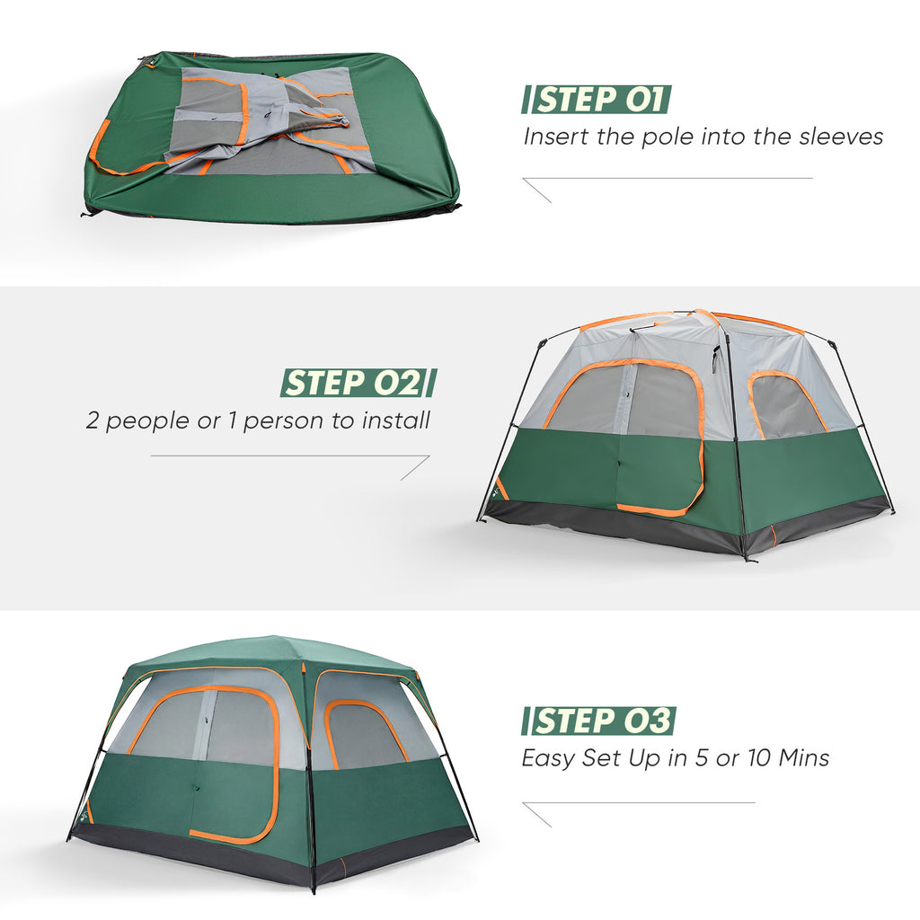 6 personnes Waterproof Et tente de camping familial coupe-vent