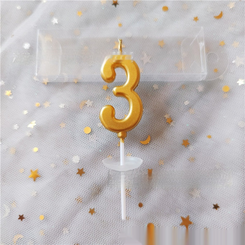 Décoration de gâteau d'anniversaire de bougie numérique
