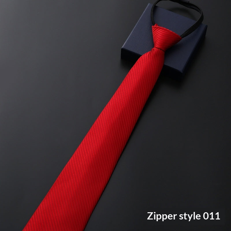 Mens Business Tie Zipper formel avec bandes bleues
